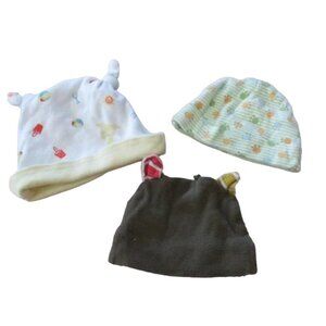 Pullover Baby Hat Beanie Bundle‎ Boys Size Infant Multicolor Caps Lot Of 3